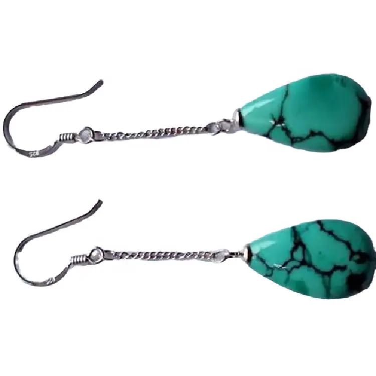 ZH Gems real turquoise earrings professional supplier for jewelry industry 3