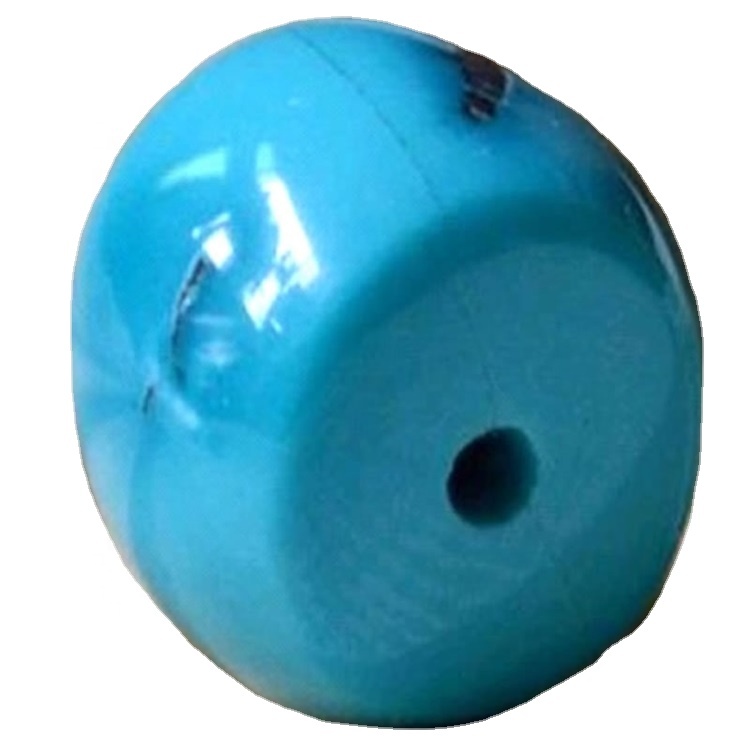 Super Top High Quality Natural Arizona Turquoise Glat Drum Shape Perler Engrospris 35