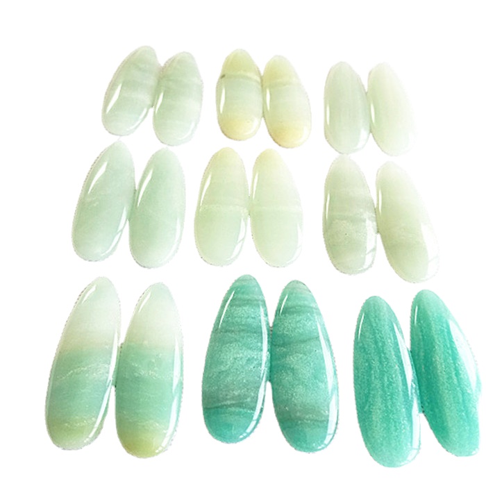 Природниот Амазон камен лево и десен натпревар вода пад облик непречено полирање Gemstone на големо и мало 30