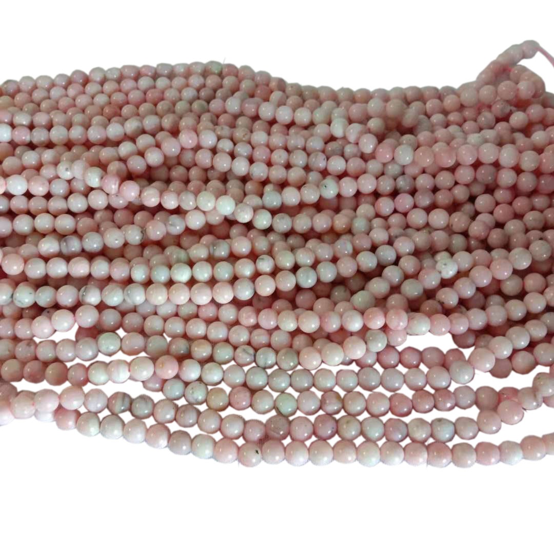 Predha princeshe rozë natyrale 6mm 8mm 10mm Rruaza të lirshme guri të çmuar të rrumbullakëta 16 Fillesë 36