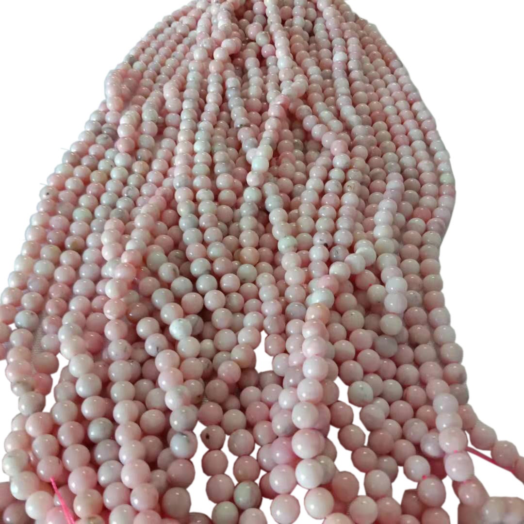 Predha princeshe rozë natyrale 6mm 8mm 10mm Rruaza të lirshme guri të çmuar të rrumbullakëta 16 Fillesë 38