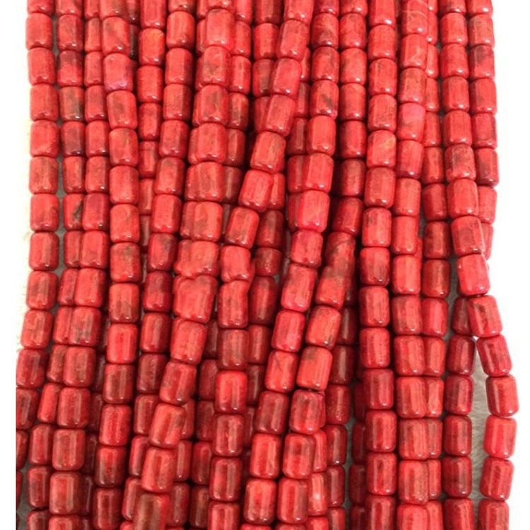 Apple Coral Drum Beads 31