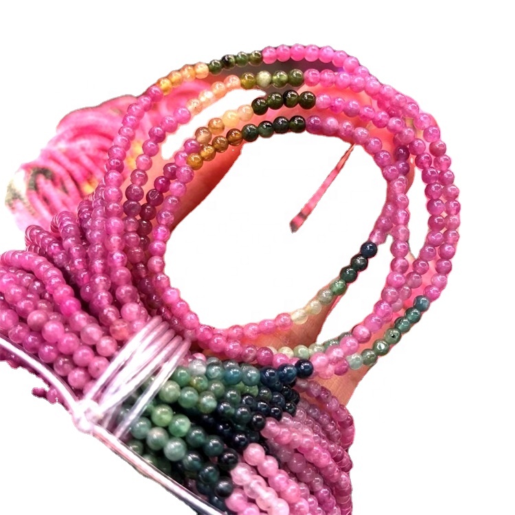 Perlas redondas naturales para joyas que hacen tourmalina de piedras preciosas sueltas 34