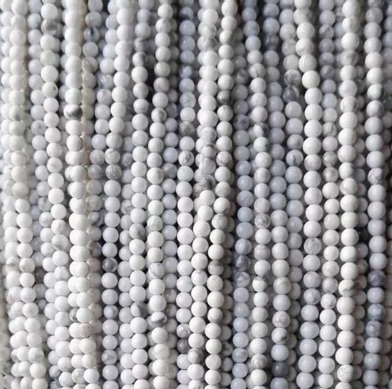 Genuine Natural Howlite Flow Beads Forma redonda Hacer al por mayor 34