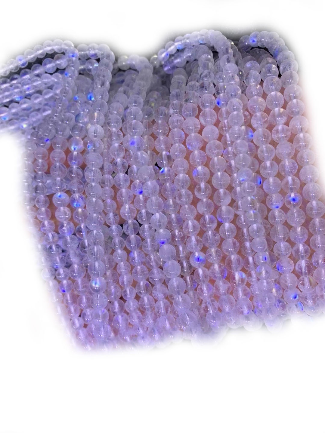 Arcobaleno Moonstone Perle rotonde AAA Grado 4mm 6mm 8mm all'ingrosso Gemstone per il processo di gioielli 32