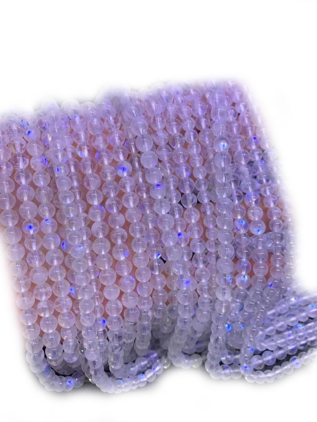 Arcobaleno Moonstone Perle rotonde AAA Grado 4mm 6mm 8mm all'ingrosso Gemstone per il processo di gioielli 34