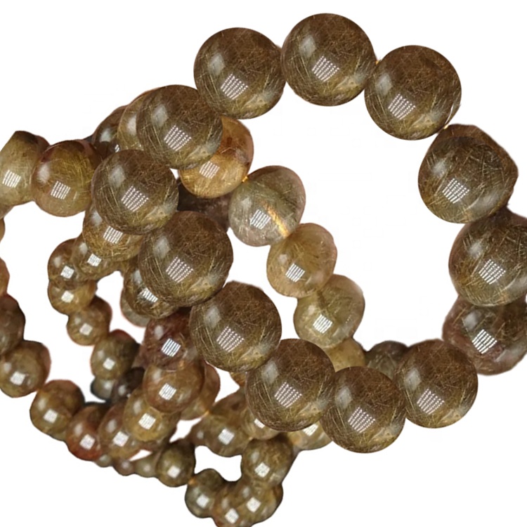 ಕಾಪರ್ ಡುಟಿಲೇಟೆಡ್ ಸ್ಫಟಿಕ ಜಿವೆಲ್ಲರಿ 18mm ರೌಂಡ್ ಆಕಾರ ಕಂಕಣ ನೈಸರ್ಗಿಕ ಸ್ಟೋನ್ ಜಿವೆಲ್ಲರಿ 11