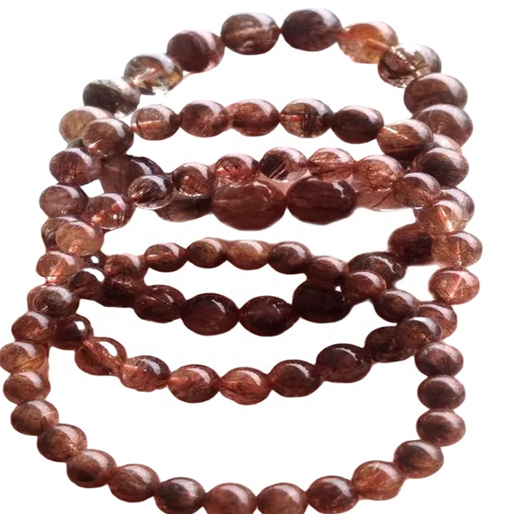 Gemstone natyrore rrumbullakët rrumbullakët bakri rutlited kuarc bizhuteri bizhuteri bizhuteri të personalizueshme 7