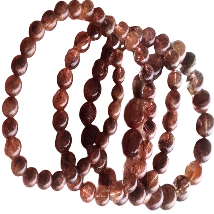 Gemstone natyrore rrumbullakët rrumbullakët bakri rutlited kuarc bizhuteri bizhuteri bizhuteri të personalizueshme 11