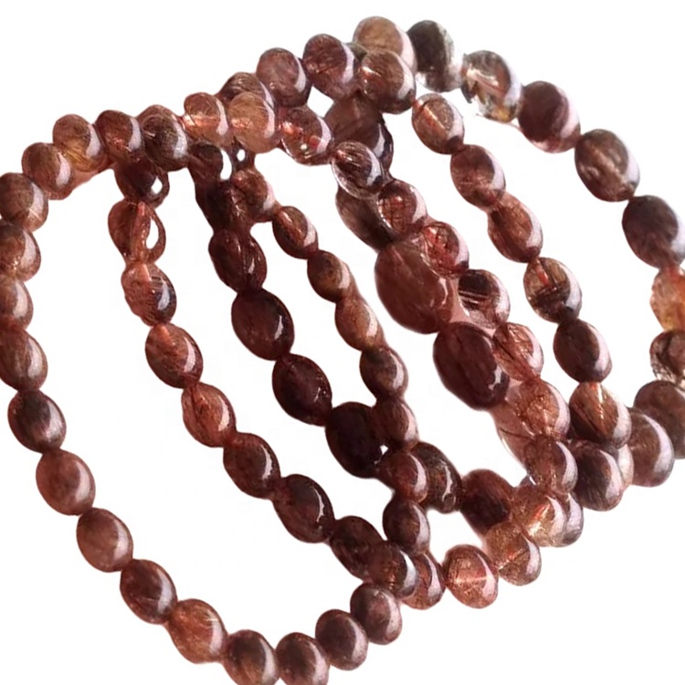 Gemstone natyrore rrumbullakët rrumbullakët bakri rutlited kuarc bizhuteri bizhuteri bizhuteri të personalizueshme 9