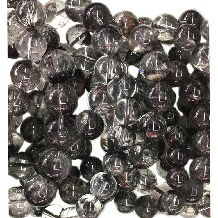 ສາຍແຂນຂອງ Phantom Quartz gemstone Gemstone ທໍາມະຊາດຫຼາຍສີ Tradez ສາຍແຂນວົງແຫວນສາຍແຂນຮອບ 9