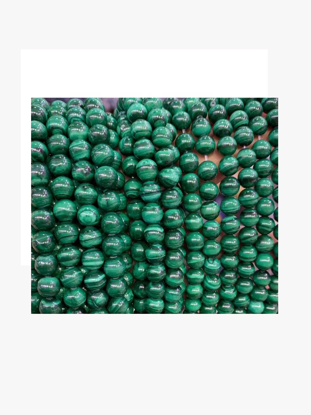 ចង្វាក់ភ្លេងខ្លាឃ្មុំពណ៌បៃតងមានកំរិតខ្ពស់ gemstone រលុងអង្កាំ 6 មម 8 មម 12 មម 4 មមមមម័រ 33