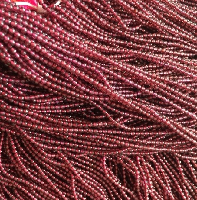 1.8mm 2mm 2.25mm 2.5mm 2.75mm ಸಣ್ಣ ಗಾತ್ರ ಗಾರ್ನೆಟ್ ಜೆಮ್ಸ್ಟೋನ್ ಬ್ರೆಜಿಲ್ ಗಾರ್ನೆಟ್ ನೈಸರ್ಗಿಕ ಗಾರ್ನೆಟ್ ಮಣಿಗಳು 32