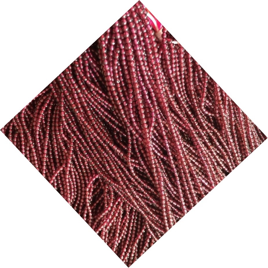 1.8mm 2mm 2.25mm 2.5mm 2.75mm ಸಣ್ಣ ಗಾತ್ರ ಗಾರ್ನೆಟ್ ಜೆಮ್ಸ್ಟೋನ್ ಬ್ರೆಜಿಲ್ ಗಾರ್ನೆಟ್ ನೈಸರ್ಗಿಕ ಗಾರ್ನೆಟ್ ಮಣಿಗಳು 30