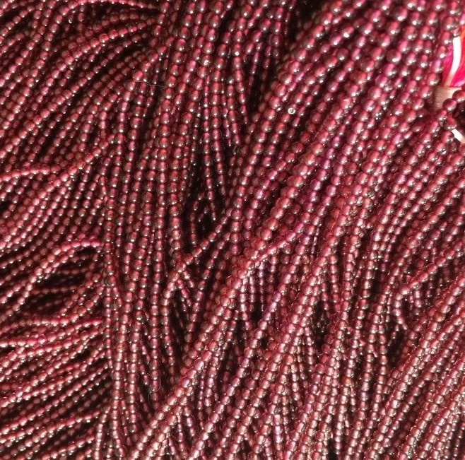 1.8mm 2mm 2.25mm 2.5mm 2.75mm ಸಣ್ಣ ಗಾತ್ರ ಗಾರ್ನೆಟ್ ಜೆಮ್ಸ್ಟೋನ್ ಬ್ರೆಜಿಲ್ ಗಾರ್ನೆಟ್ ನೈಸರ್ಗಿಕ ಗಾರ್ನೆಟ್ ಮಣಿಗಳು 34