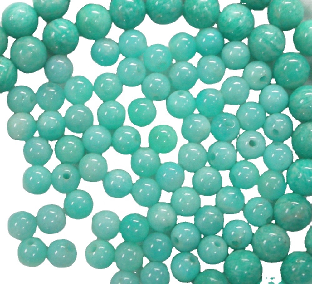 Wholesale redondo azul amazonita piedras preciosas sueltas perlas sueltas genuinas piedra preciosa natural 34