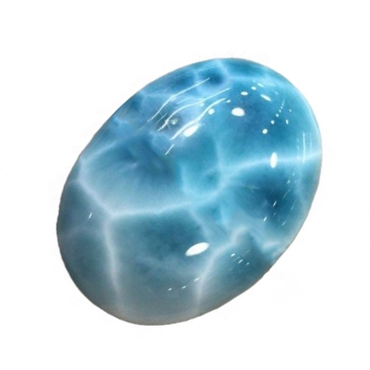 প্রাকৃতিক ডোমিনিকান লারিমার প্রাকৃতিক ওভাল ল্যারিমার CABOCHON জেনুইন আলগা রত্ন পাথর 30