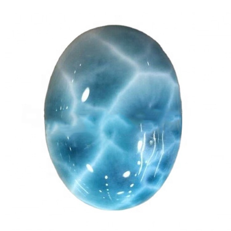 প্রাকৃতিক ডোমিনিকান লারিমার প্রাকৃতিক ওভাল ল্যারিমার CABOCHON জেনুইন আলগা রত্ন পাথর 34