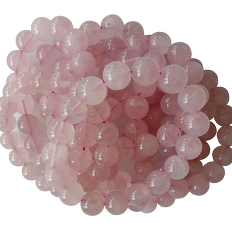 Natural Rose Quartz Beads Bracelet Pretty Beads Sieraden Pink Rose Quartz Gemstone 9