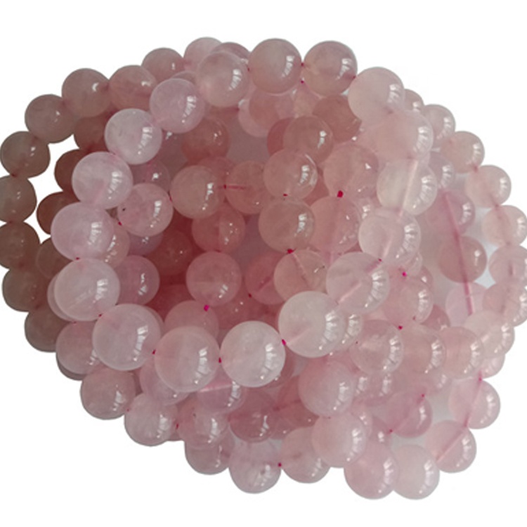 Natural Rose Quartz Beads Bracelet Pretty Beads Sieraden Pink Rose Quartz Gemstone 7