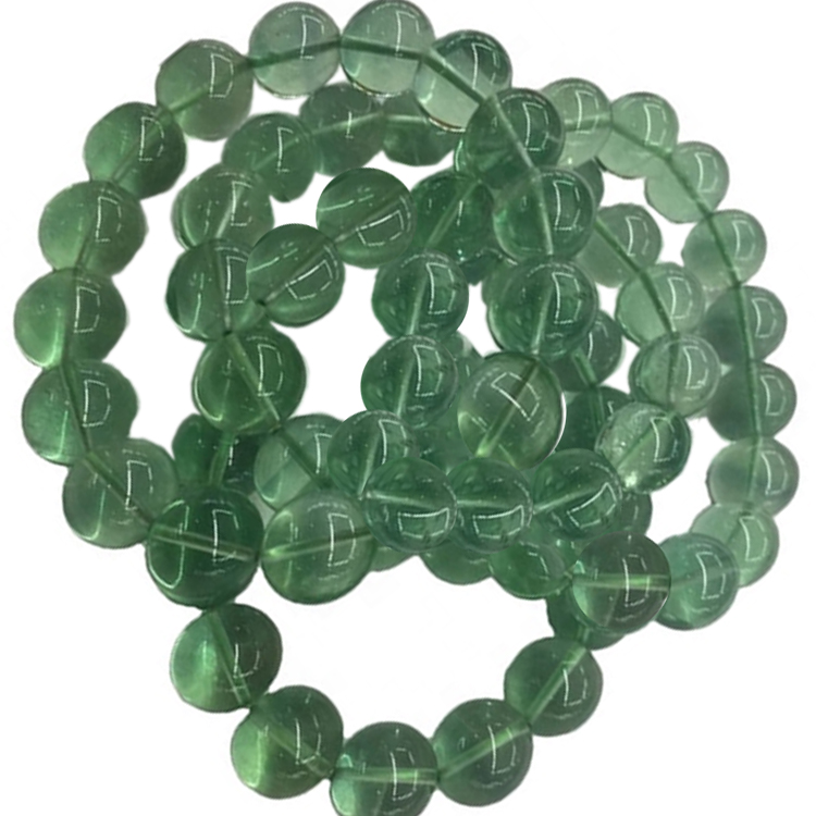 ಉನ್ನತ ಗುಣಮಟ್ಟದ ಹಸಿರು ಬಣ್ಣ ಫ್ಲೋರೈಟ್ ಮಣಿಗಳು ಅಮೂಲ್ಯ ಕಲ್ಲಿನ ಮಣಿಗಳು ಕಡಗಗಳು 9