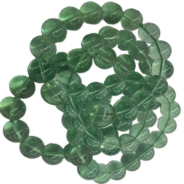 ಉನ್ನತ ಗುಣಮಟ್ಟದ ಹಸಿರು ಬಣ್ಣ ಫ್ಲೋರೈಟ್ ಮಣಿಗಳು ಅಮೂಲ್ಯ ಕಲ್ಲಿನ ಮಣಿಗಳು ಕಡಗಗಳು 11