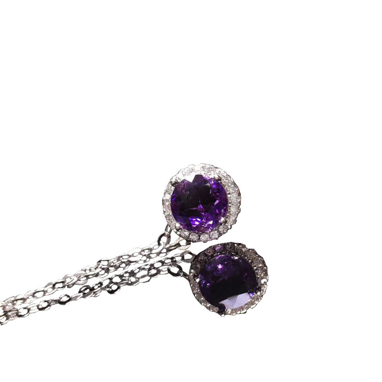 Natural Multicolor Tourmaline Natural Gemstone Loket Kalung Cute Link Girl Gift Barang Kemas Hadiah 37