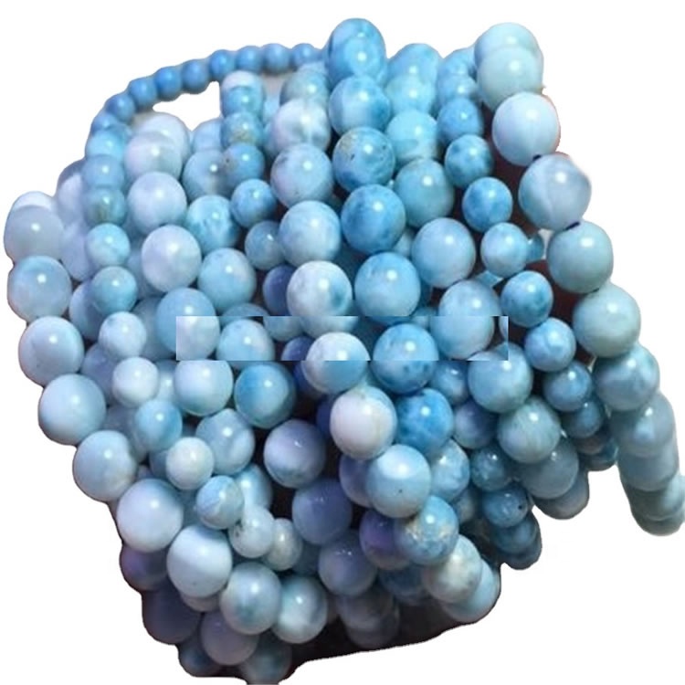 Sina-profesjonele fabrikant oanbod Larimar Round Breads ketting 30