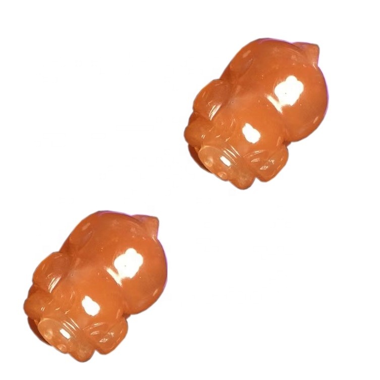 Aċċessorji tal-kristall bl-ingrossa gemstone naturali pixiu tinqix sunstone kwarz kristall 37