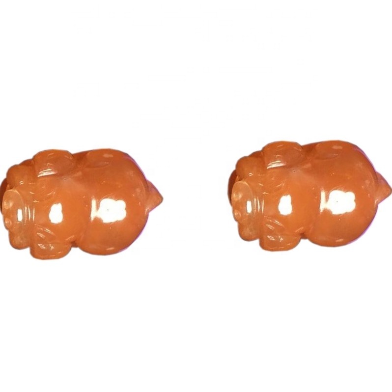 Aċċessorji tal-kristall bl-ingrossa gemstone naturali pixiu tinqix sunstone kwarz kristall 35