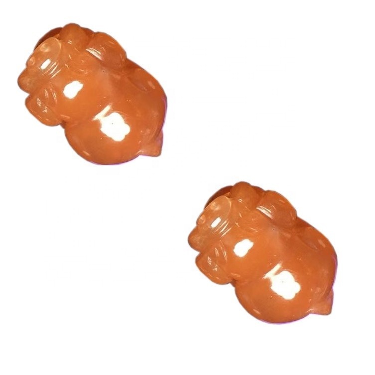 Aċċessorji tal-kristall bl-ingrossa gemstone naturali pixiu tinqix sunstone kwarz kristall 39