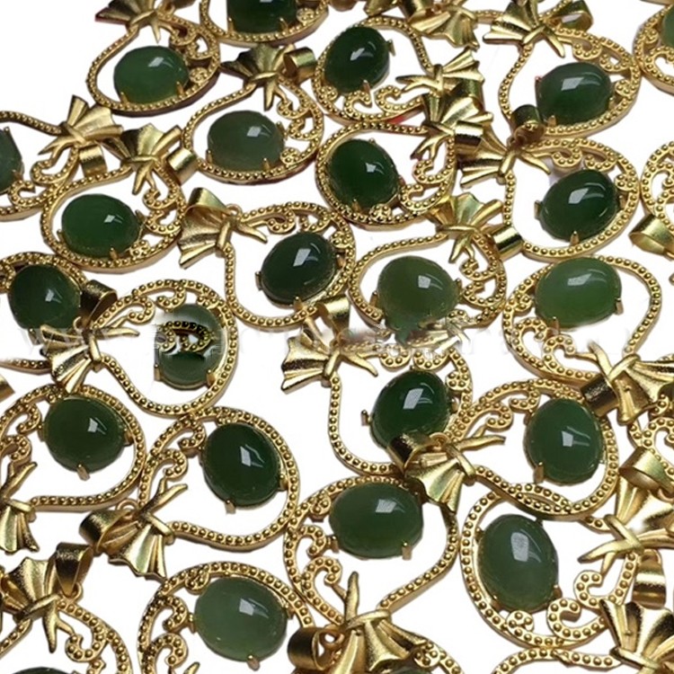 Premium Lainty Voll Gréng Jadeite Pendant héich Qualitéit Cabochon Bijoue speziell Kaddoe fir Frëndinnen 9