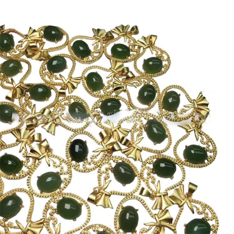 Premium DAINTY FOLLE GREEN JADEITE PENAND HJIRD KAPKON SEWELD SEWEN SPESIVALE GEBIAL TO FUNRASJOCHTEN 11
