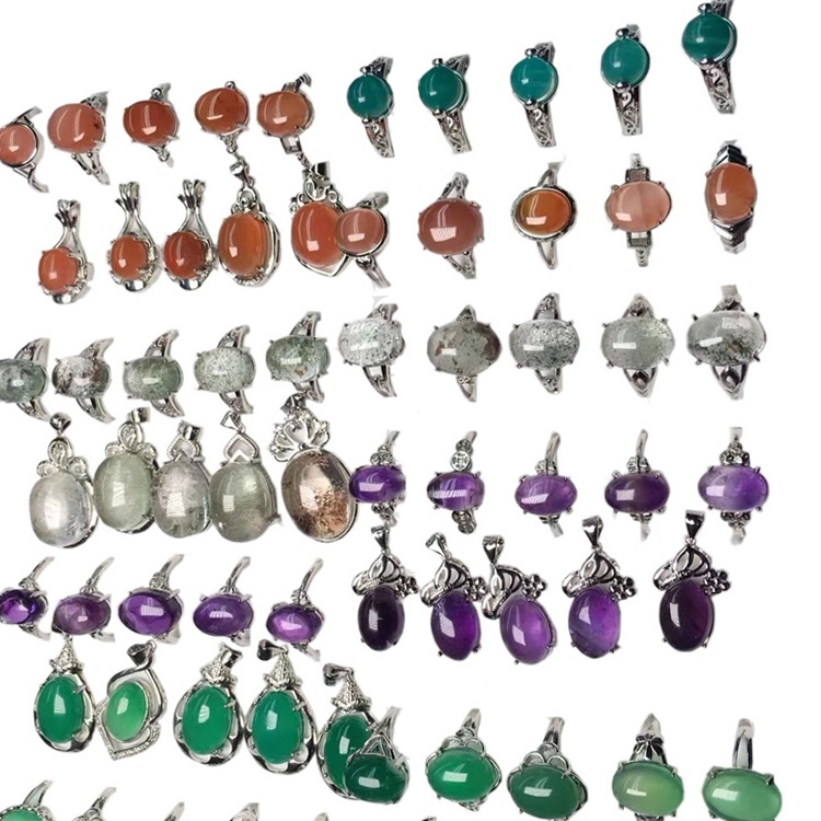 Echte opmerklike mingde Gemstone Technicolored Cabocho-prachtige ûntwerper foar leafde fan LADY 21