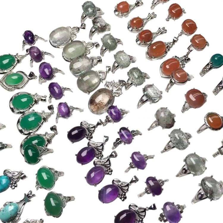 Hoto mai zafi-siyarwa Mixed Mixed Gemstone mai launi Cabochon Don Aure 20