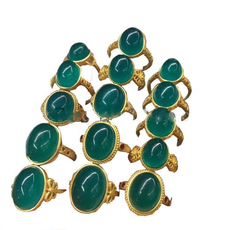 Hot-Sale Amazonite Ring Smooth Bosselated Cabochon a divattervezéshez 19