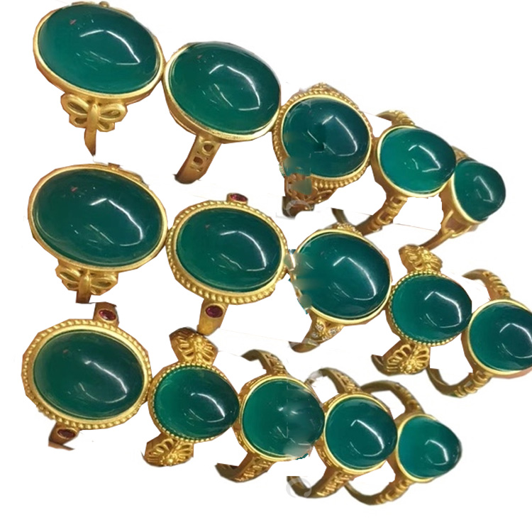 Hot-Sale Amazonite Ring Smooth Bosseled CabochOn For Fashion Untwerp 21