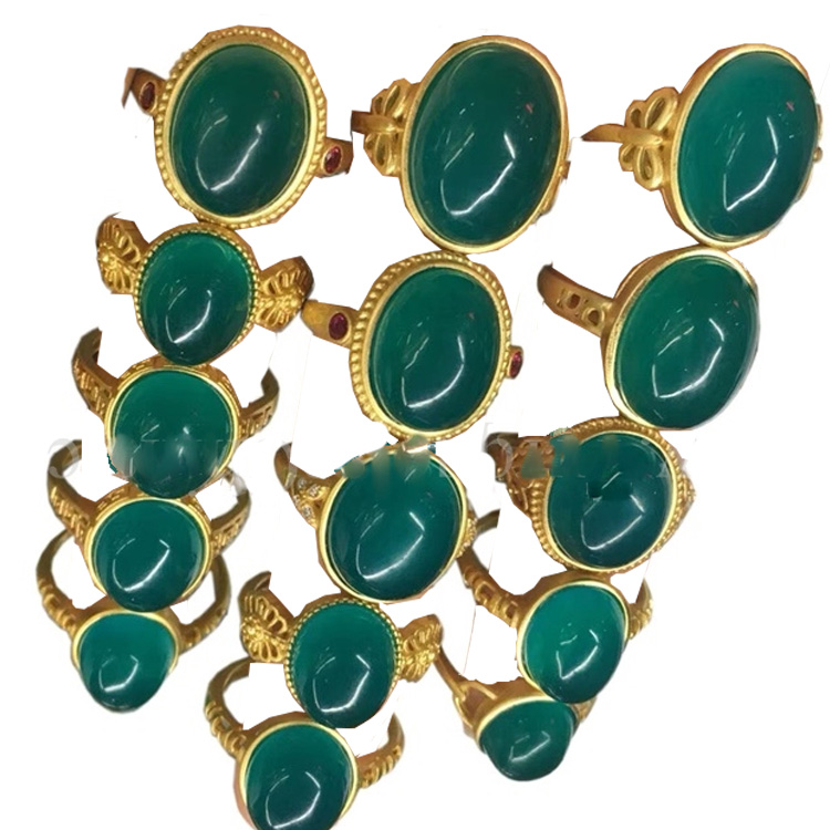 Hot-Sale Amazonite Ring Smooth Bosselated Cabochon a divattervezéshez 23