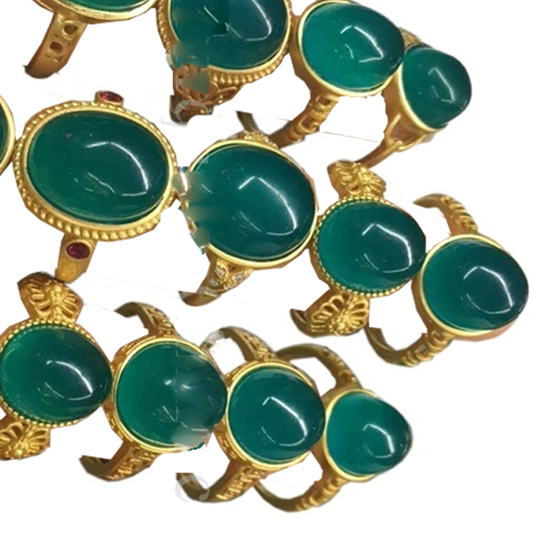 Hot-Sale Amazonite Ring Smooth Bosseled CabochOn For Fashion Untwerp 23