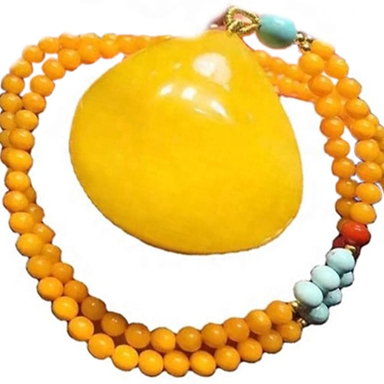 Vendita calda gioielli donna perline collana ambra 18