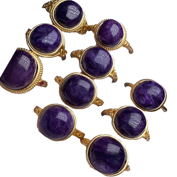 Hot-Sale Charoite Cabochon Natural Gemstone heildverslun 7