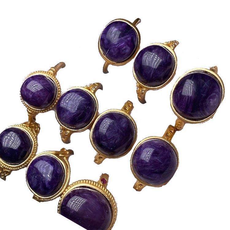 Hot-Sale Charoite Cabochon Natural Gemstone heildverslun 9