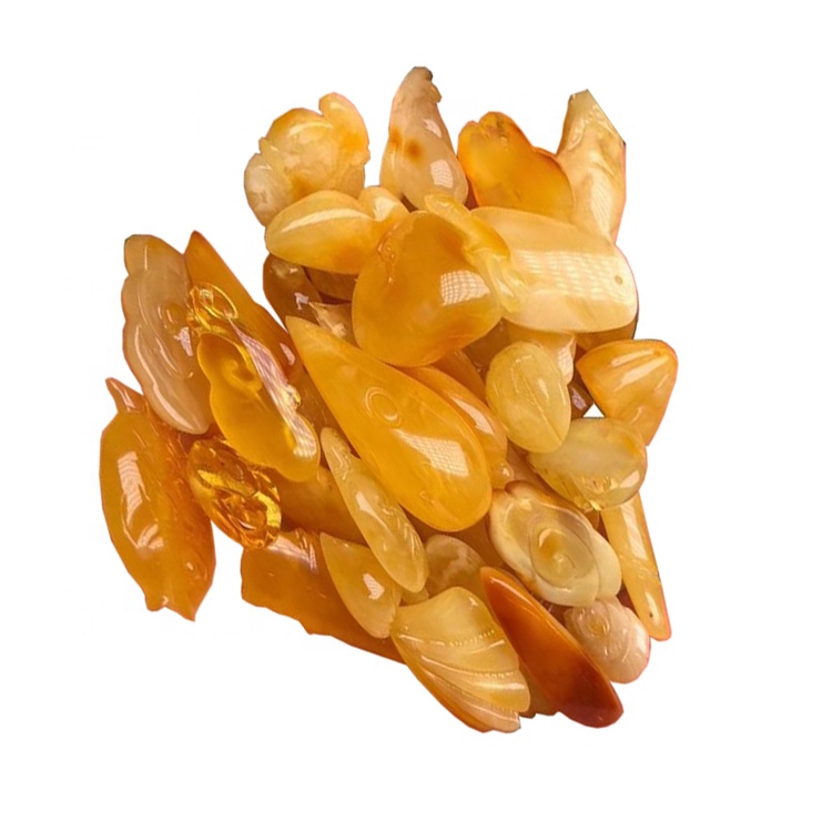 Kostbere natuerlike plumbloesem amber beeswax hânferliening losse edelstien 11