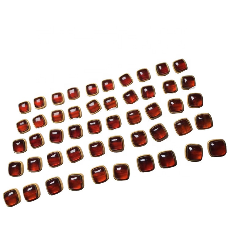 Natural garnet fashoni mhete dzinoyera quadrilateral garnet mhete dzemukadzi 7