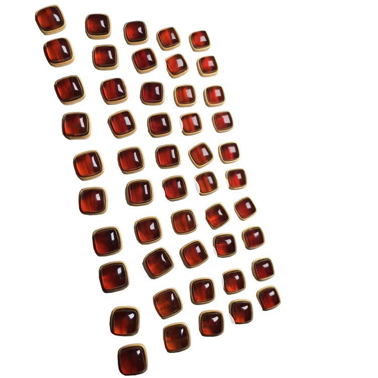 Natural garnet fashoni mhete dzinoyera quadrilateral garnet mhete dzemukadzi 11