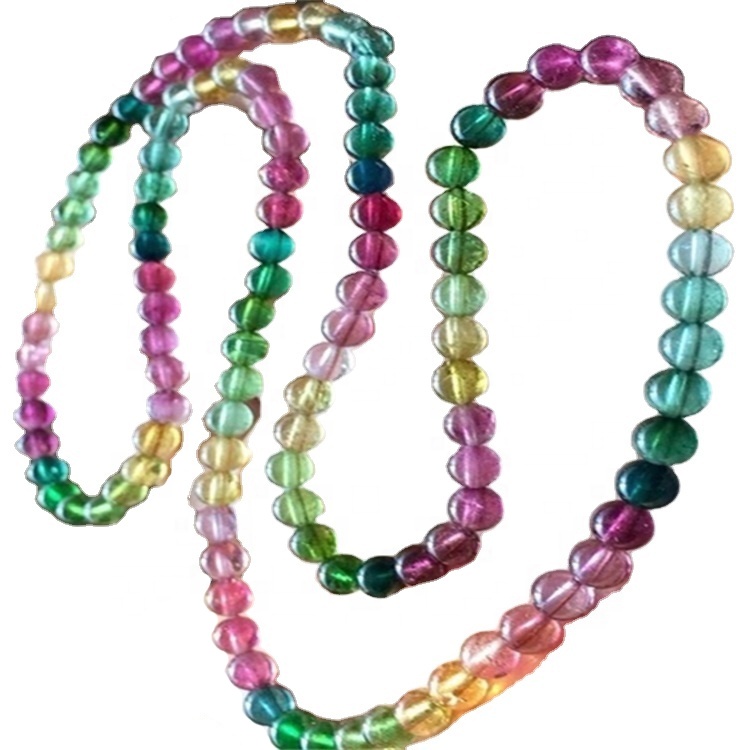 3 ಎ ನ್ಯಾಚುರಲ್ ಟೂರ್ಮಲಿನ್ ಮಲ್ಟಿ ಬಣ್ಣ ಜೆಮ್ಸ್ಟೋನ್ ಮಣಿಗಳು ಸುತ್ತಿನಲ್ಲಿ ಮಣಿ ಪೂರ್ಣ ಎಳೆಗಳನ್ನು 16 '' ಆಭರಣ ತಯಾರಿಕೆಯಲ್ಲಿ ಗ್ರೇಟ್ 7