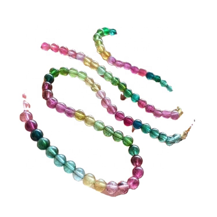 3 ಎ ನ್ಯಾಚುರಲ್ ಟೂರ್ಮಲಿನ್ ಮಲ್ಟಿ ಬಣ್ಣ ಜೆಮ್ಸ್ಟೋನ್ ಮಣಿಗಳು ಸುತ್ತಿನಲ್ಲಿ ಮಣಿ ಪೂರ್ಣ ಎಳೆಗಳನ್ನು 16 '' ಆಭರಣ ತಯಾರಿಕೆಯಲ್ಲಿ ಗ್ರೇಟ್ 9