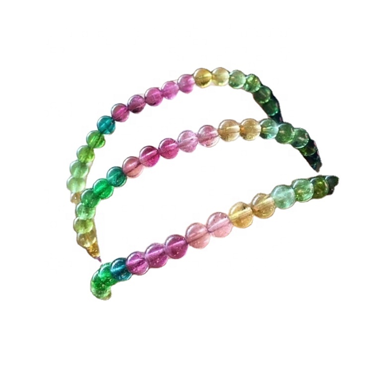 3 ಎ ನ್ಯಾಚುರಲ್ ಟೂರ್ಮಲಿನ್ ಮಲ್ಟಿ ಬಣ್ಣ ಜೆಮ್ಸ್ಟೋನ್ ಮಣಿಗಳು ಸುತ್ತಿನಲ್ಲಿ ಮಣಿ ಪೂರ್ಣ ಎಳೆಗಳನ್ನು 16 '' ಆಭರಣ ತಯಾರಿಕೆಯಲ್ಲಿ ಗ್ರೇಟ್ 11