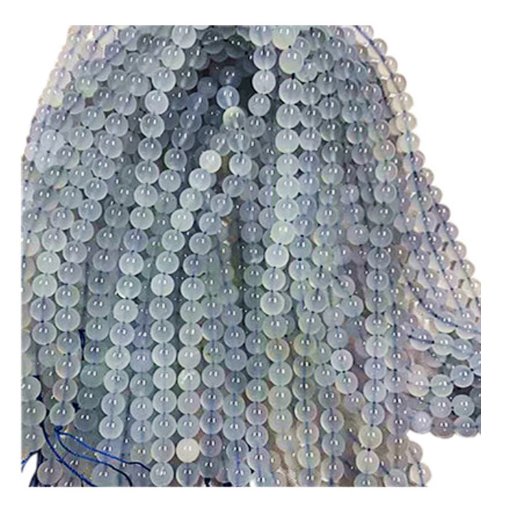 Natural Chalcedony گول شڪل جي موتي نيري قيمتي تارون 1
