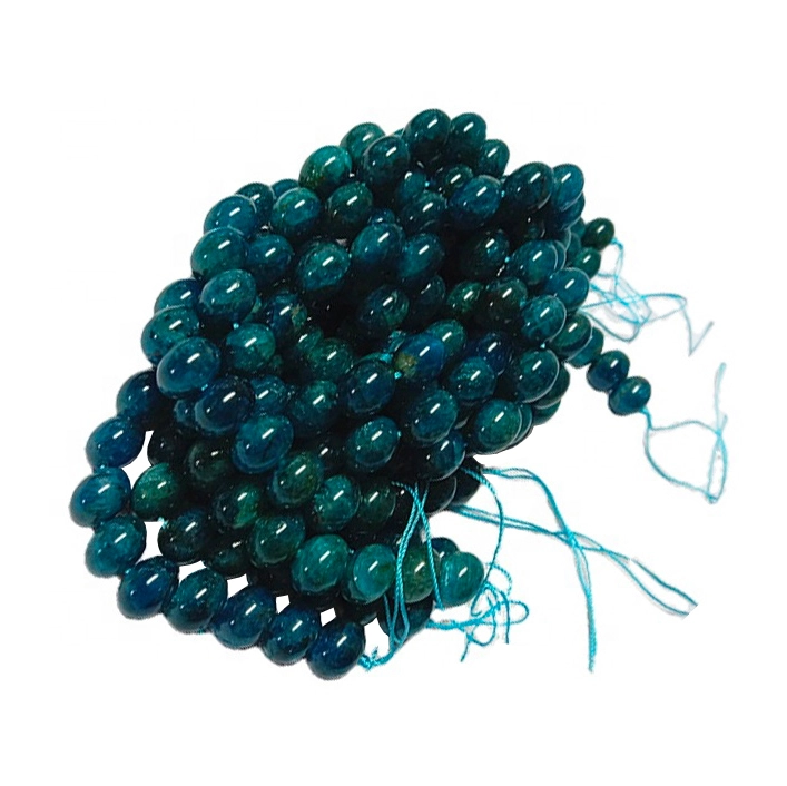 Eke Apatite 3A gburugburu udi beads dị nro na-acha anụnụ anụnụ eriri gemstone rụrụ arụ 1